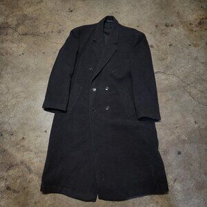 Vintage Gianfranco Ruffini Black Fully Lined Cashmere DB Overcoat Adult Size 44R